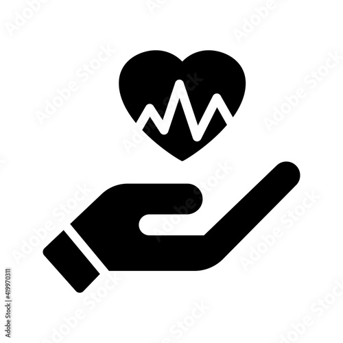 Heart care icon