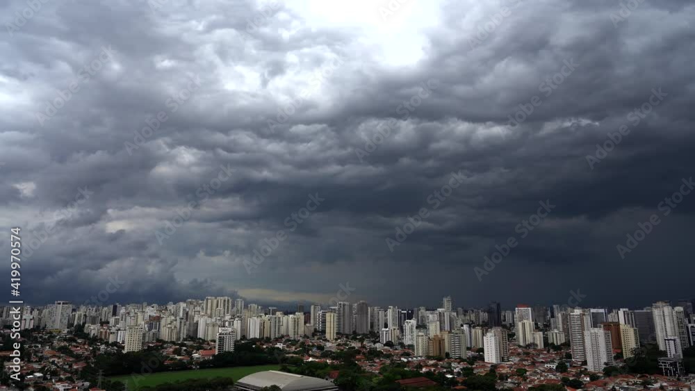 Storm in the big city. City of Sao Paulo, Brazil. South America. Storm in the big city. City of Sao Paulo, Brazil. South America.