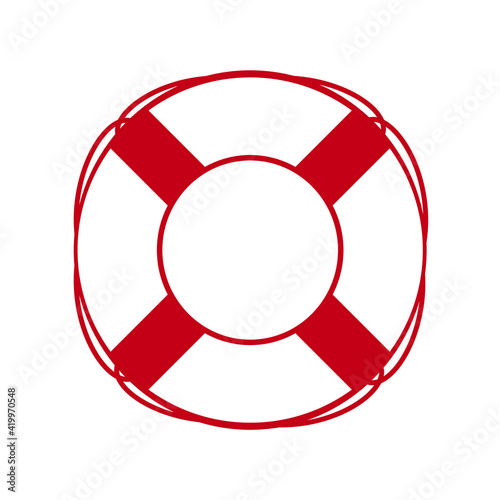 Life preserver symbol, Travel icon