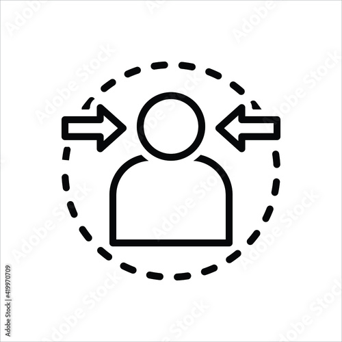Black line icon for yourself