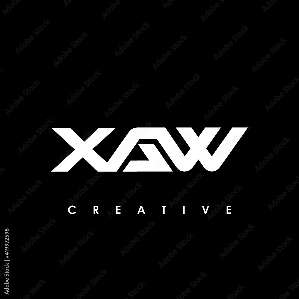 Obraz premium XAW Letter Initial Logo Design Template Vector Illustration