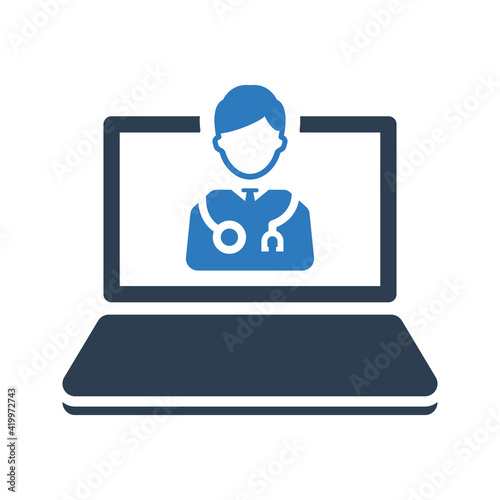 Online doctor icon