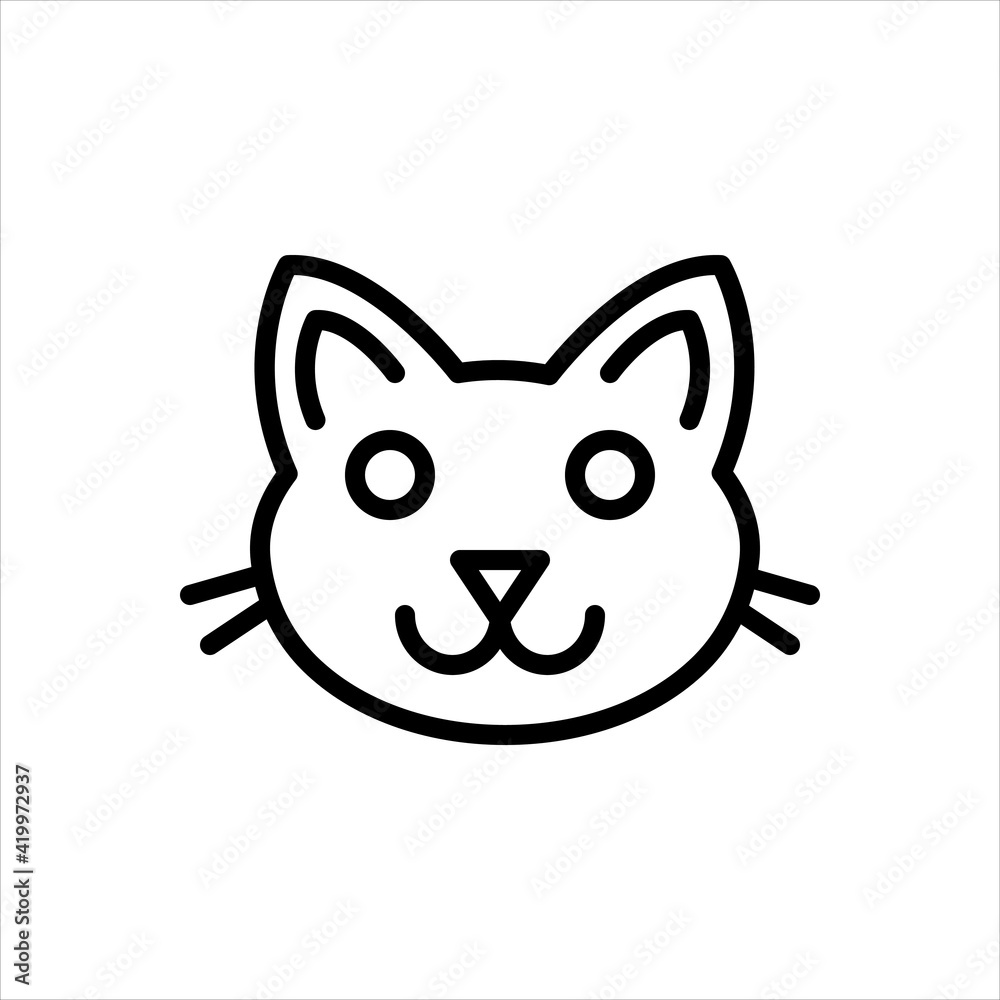 Black line icon for cats Black line icon for cats