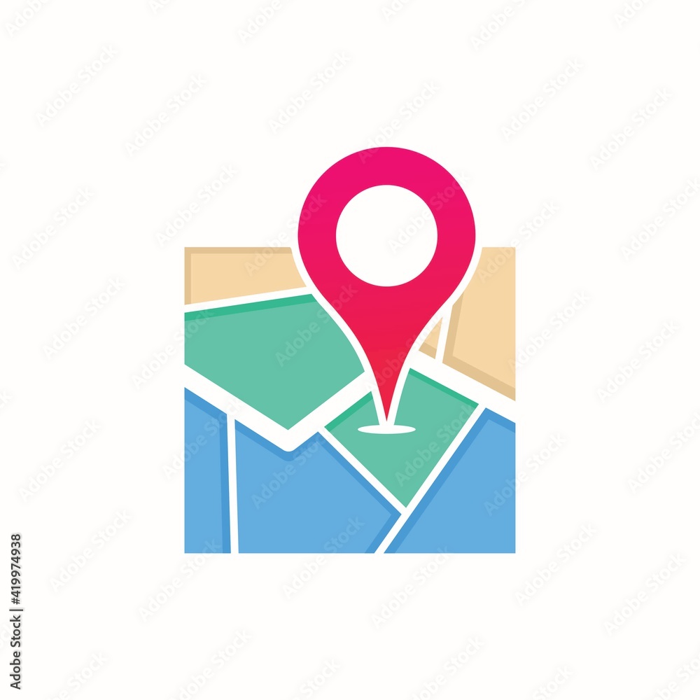 Mapping pin logo design element Mapping pin logo design element