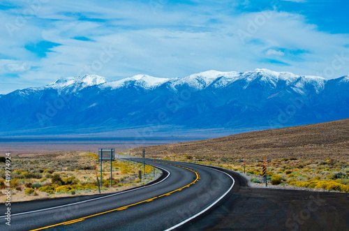 USA, Nevada, Loneliest Road in America, U.S. Highway 50, Lincoln Highway, Toiyabe Mountains photo