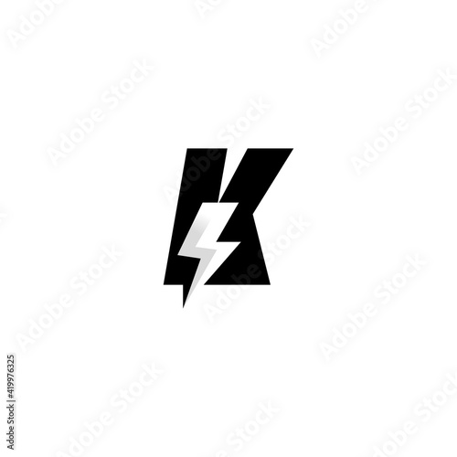 Free Download Modern Clean Template Logo Design, Letter K for Bolt - GFXLoad
