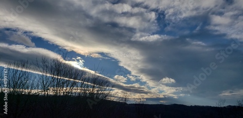 clouds over the mountains