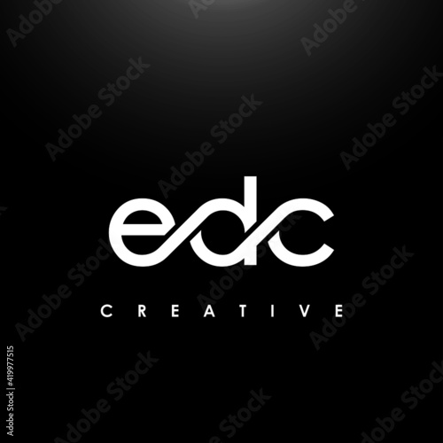 EDC Letter Initial Logo Design Template Vector Illustration