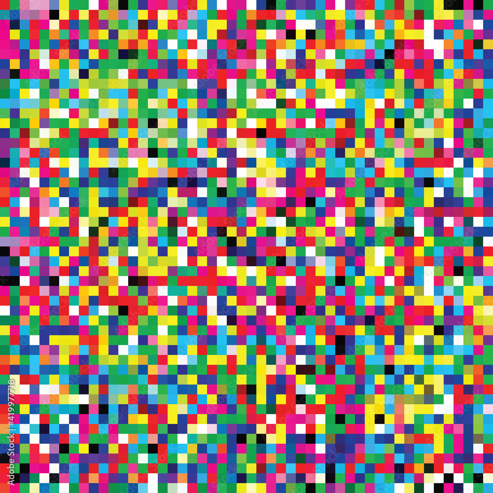 digital noise 50x50 color squares - computer glitch background