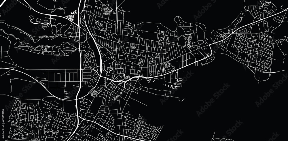 Obraz premium Urban vector city map of Horsens, Denmark
