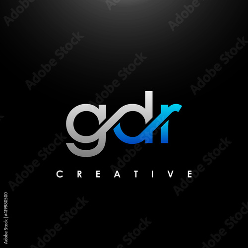 GDR Letter Initial Logo Design Template Vector Illustration
