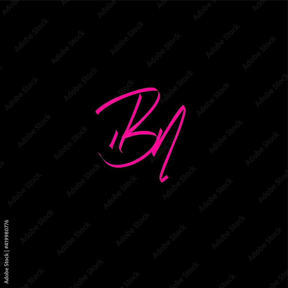 BN Initial handwriting or handwritten logo for identity with beauty monogram and elegant logo design BN Initial handwriting or handwritten logo for identity with beauty monogram and elegant logo design
