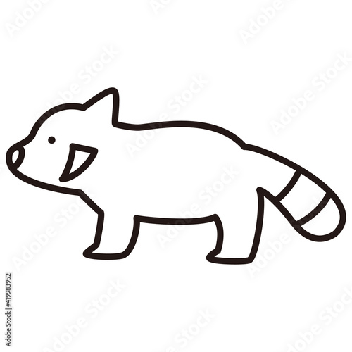 レッサーパンダ　かわいいイラスト