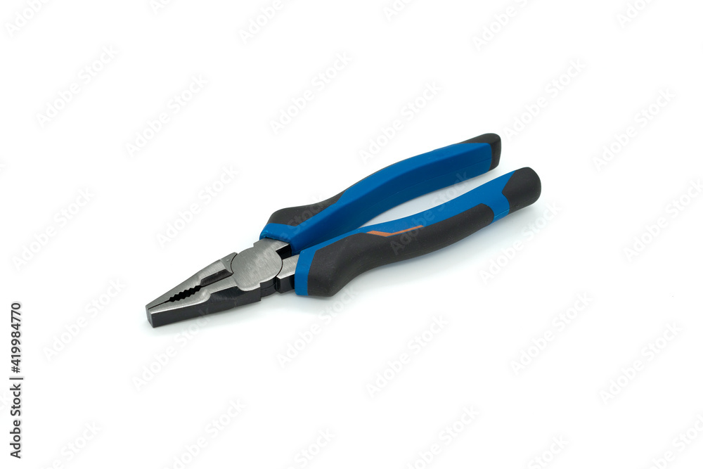 Pliers isolated on white background. Instrument. Pliers isolated on white background. Instrument.