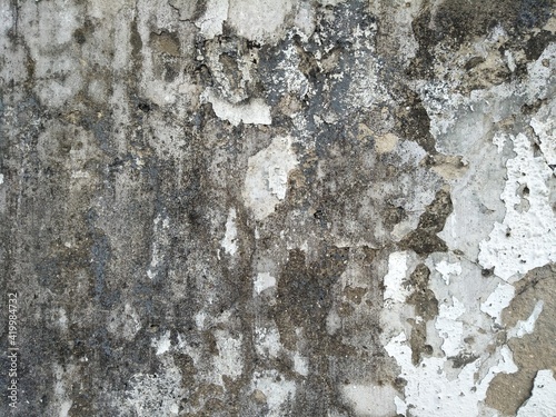 Background of old concrete wall show stains, rough and crack surface. 