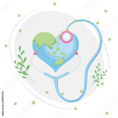 World heart stethoscope