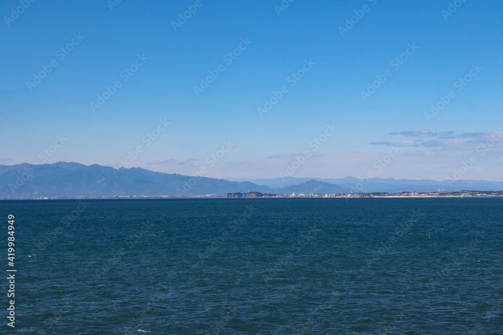 荒崎海岸から見た相模湾（神奈川県横須賀市）