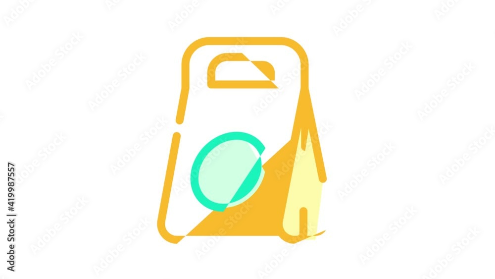 street food bag color icon animation street food bag color icon animation