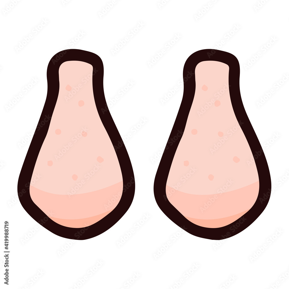 シンプルでかわいい鶏の手羽元のイラスト 手書き風 Stock Vector Adobe Stock