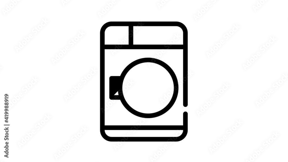 ozone laundry system machine glyph icon animation ozone laundry system machine glyph icon animation