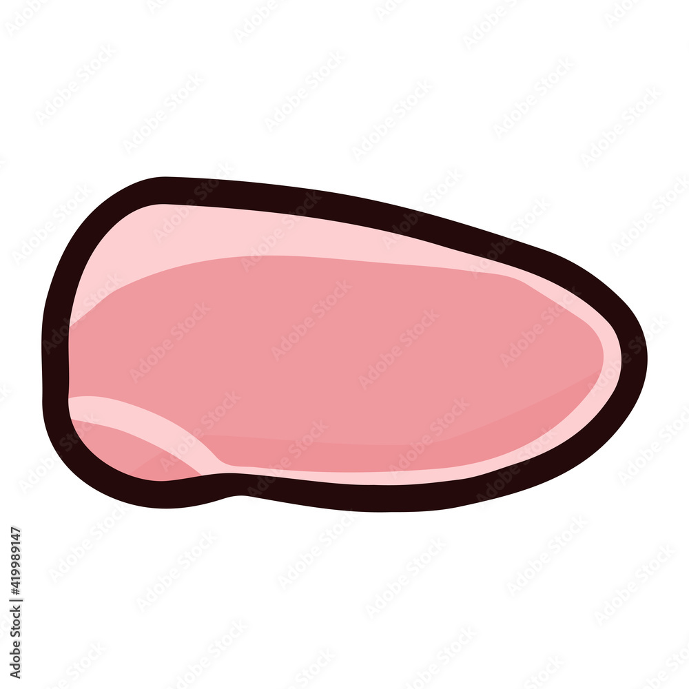 シンプルでかわいい豚ロースのイラスト 手書き風 Stock Vector Adobe Stock