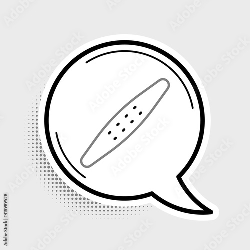 Line Nail file pet icon isolated on grey background. Professional treatment at home grooming for pet. Colorful outline concept. Vector