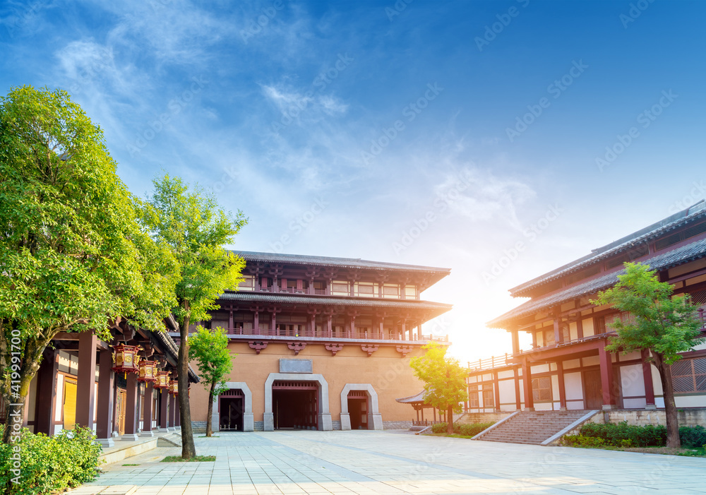 Obraz premium Qin and Han ancient city park, Guizhou, China.