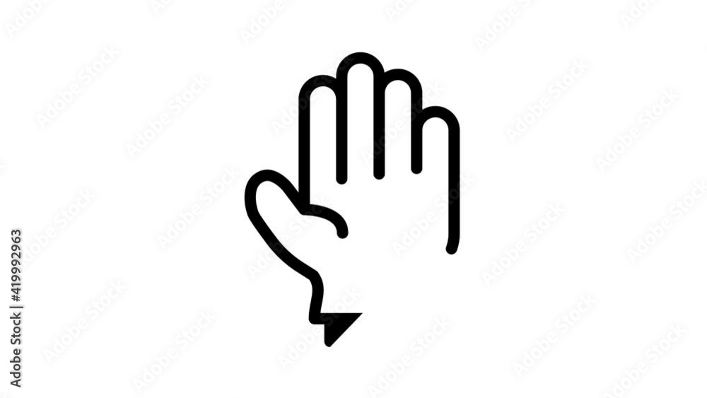 protection glove black icon animation protection glove black icon animation