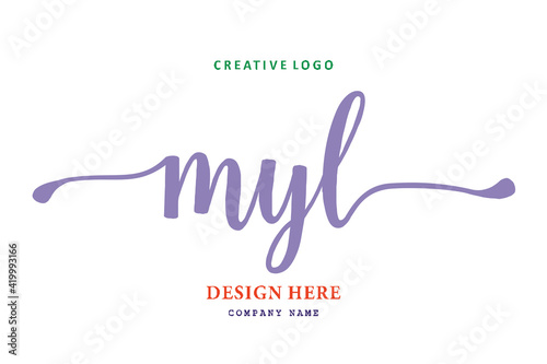 MYL lettering logo is simple, easy to understand and authoritative photo