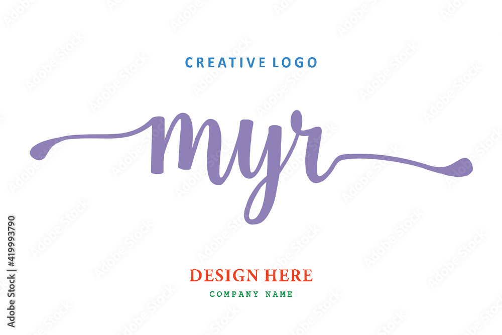 MYR lettering logo is simple, easy to understand and authoritative MYR lettering logo is simple, easy to understand and authoritative