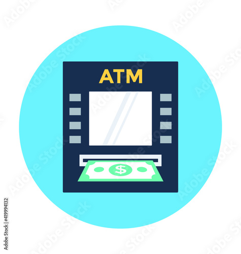 Atm Machine Vector Icon
