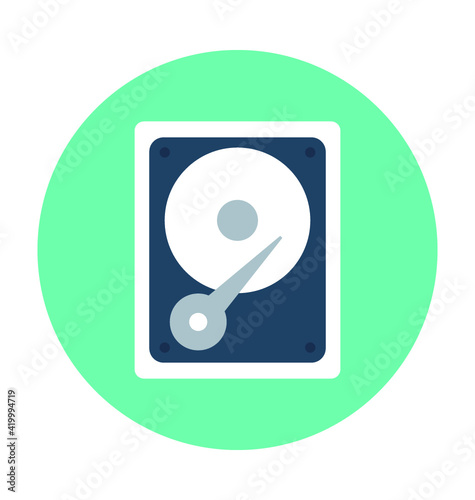 Hard Disk Vector Icon