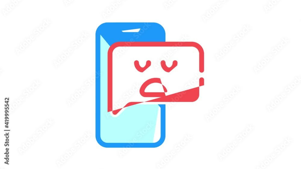 negative review color icon animation negative review color icon animation