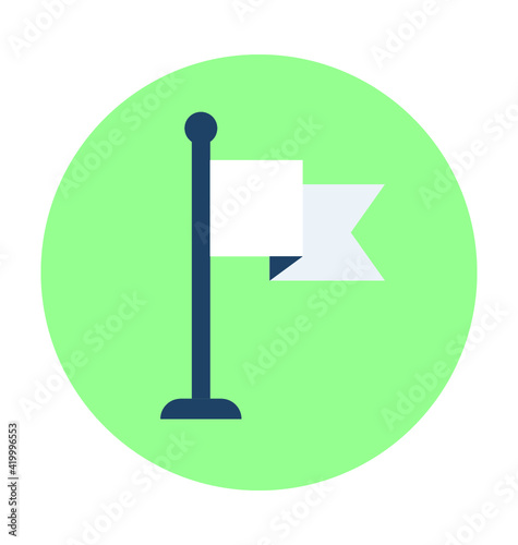 Fluttering Flag Vector Icon