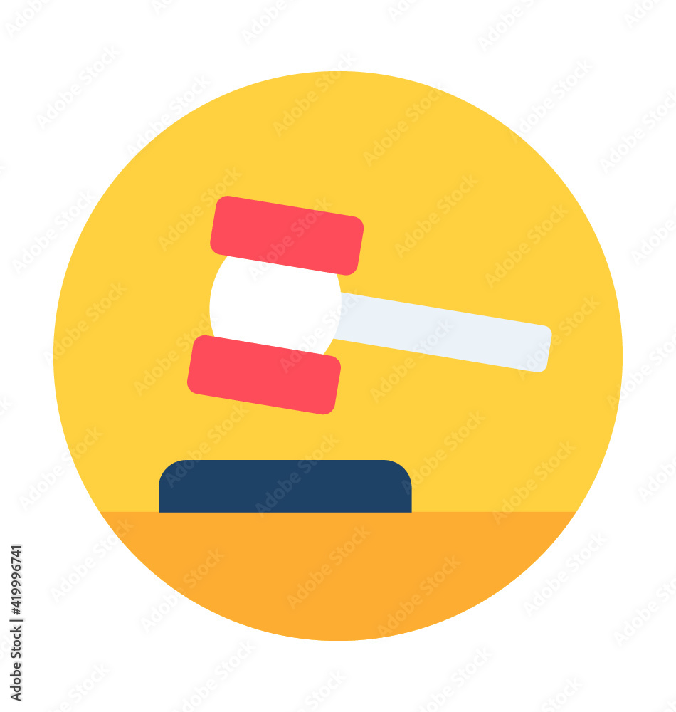 Gavel Vector Icon Gavel Vector Icon