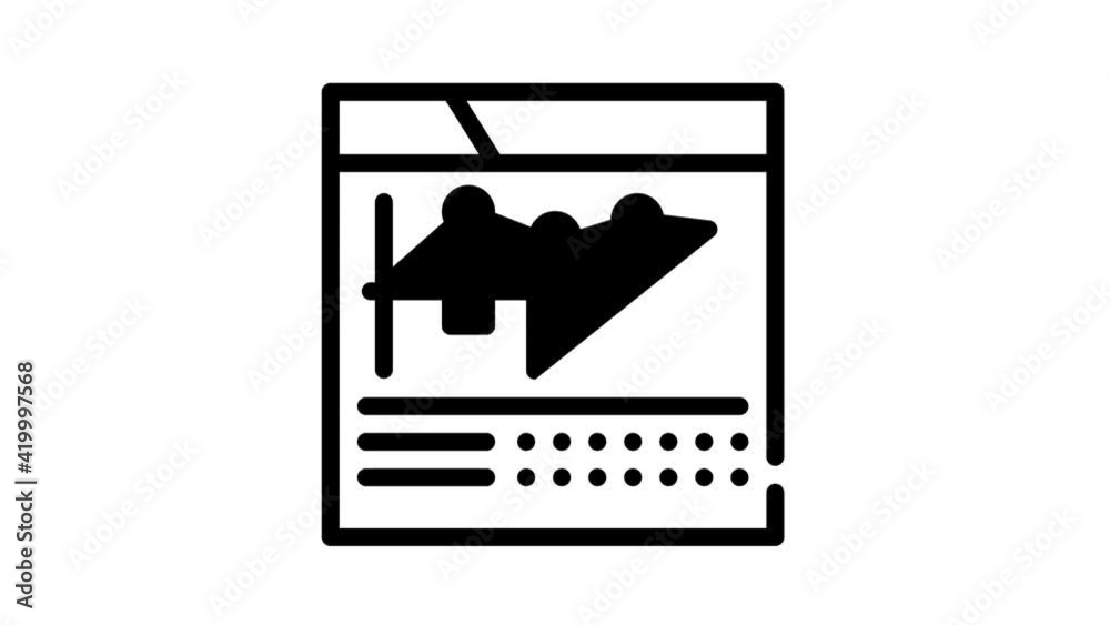 internet betting monitoring infographic black icon animation internet betting monitoring infographic black icon animation