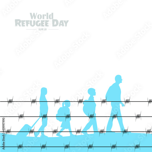 World Refugee Day, Vector Illustration.