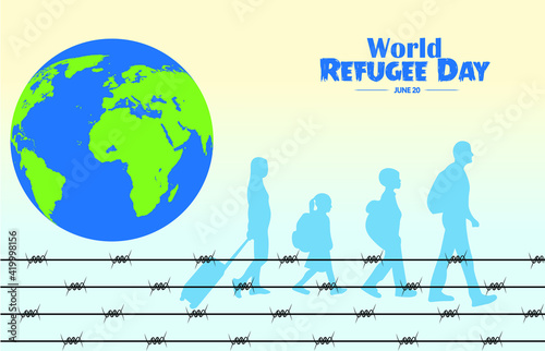 World Refugee Day, Vector Illustration.