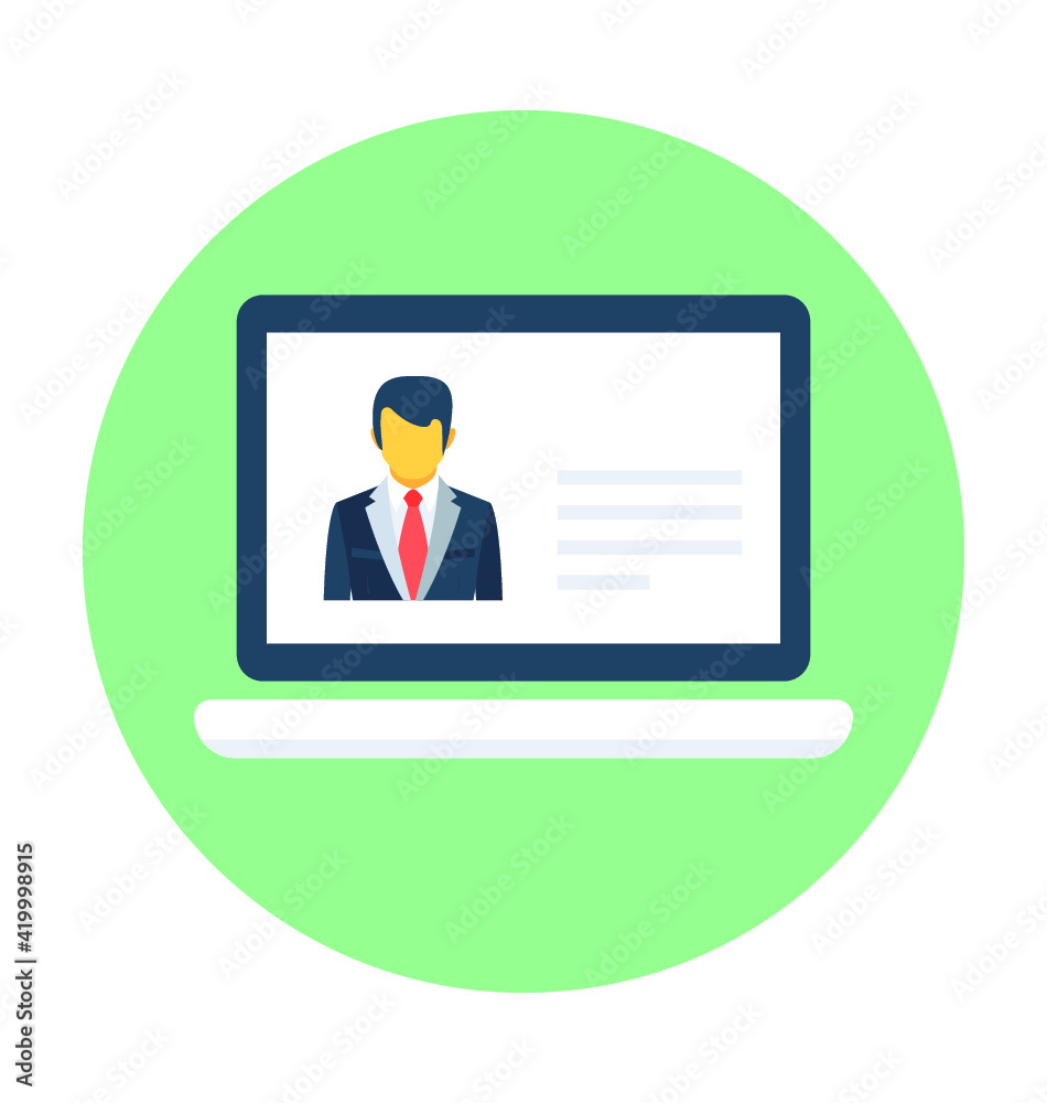 Fototapeta premium Video Call Vector Icon