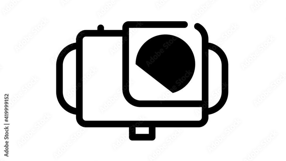 waterproof video camera black icon animation waterproof video camera black icon animation