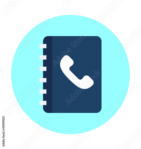 Phone Directory Vector Icon