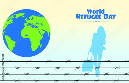 World Refugee Day, Vector Illustration.