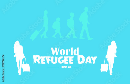 World Refugee Day, Vector Illustration.