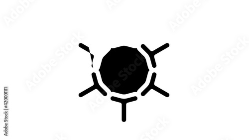 varicella zoster virus glyph icon animation photo