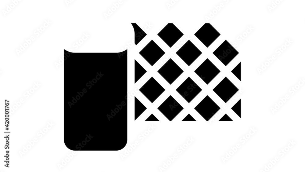 layer waterproof glyph icon animation