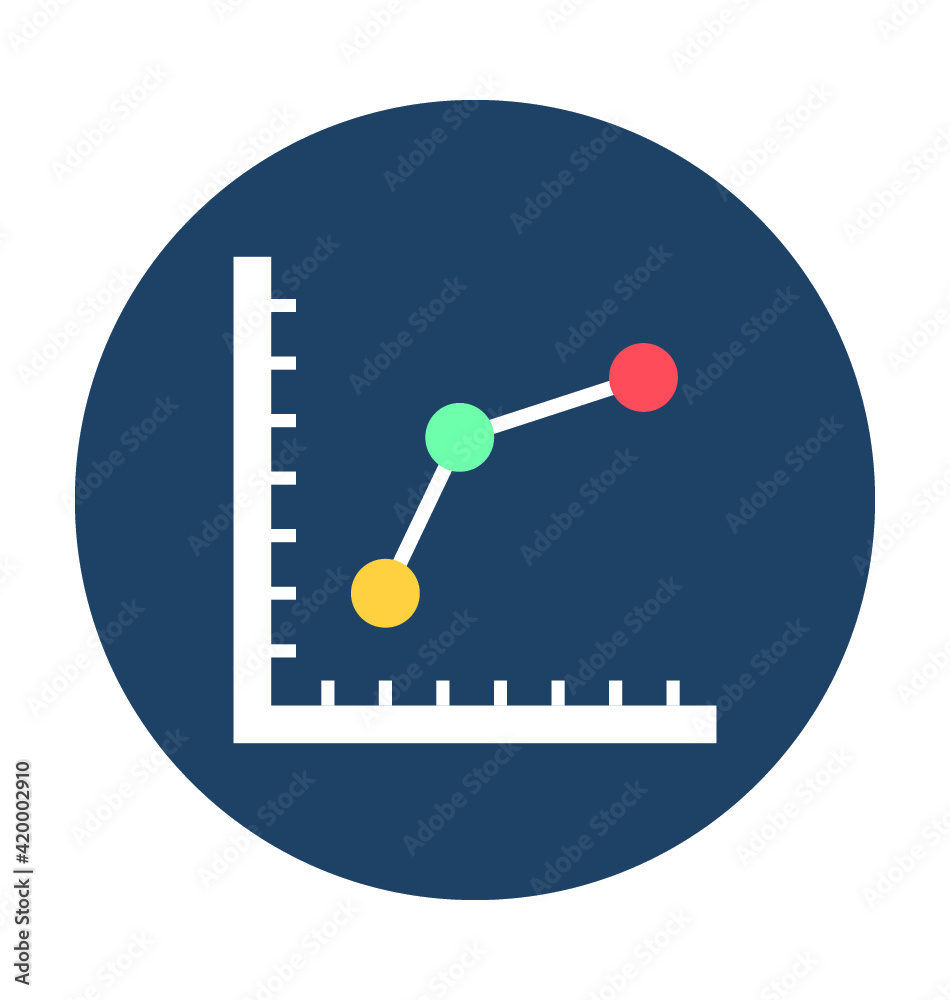 Line Graph Vector Icon Line Graph Vector Icon