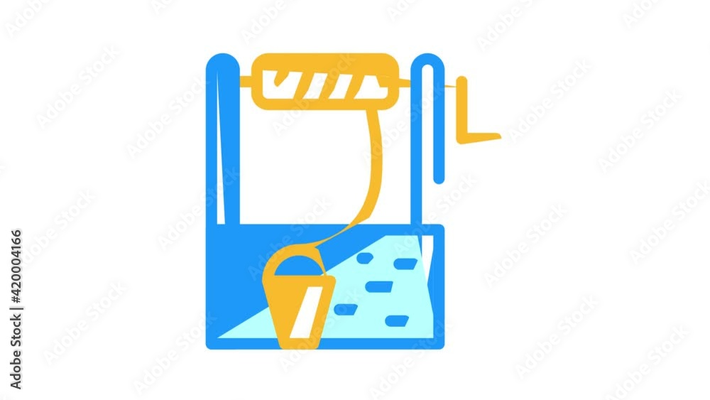 water well color icon animation water well color icon animation