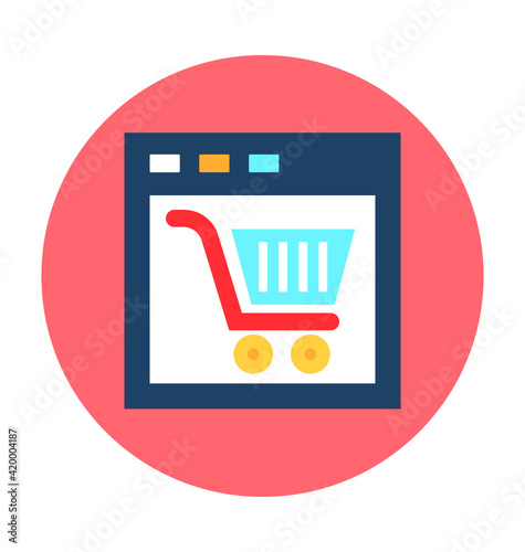 Online Shopping Vector Illustration