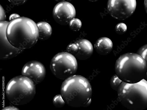 Chrome metallic glossy globes balls wallpaper