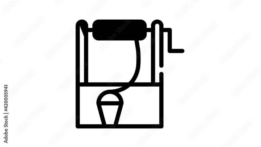 water well black icon animation water well black icon animation